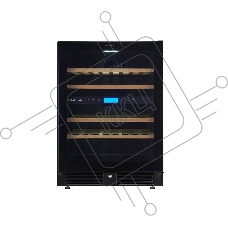 Винный шкаф встраиваемый Cellar Private CP043-2TBH чёрный, 129 л, 2 отсека, 43 бут.