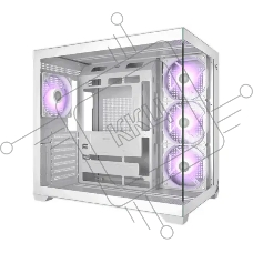 Корпус без блока питания PCCooler C3T700 ARGB WH, Midi-Tower, TG, 4x120мм ARGB, 1xUSB-A 3.0 + 1xUSB-A 2.0 + 1xUSB-C, ATX, mATX, mITX белый