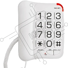 Телефон проводной TEXET TX-201 белый