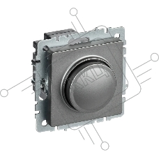 Светорегулятор поворотно-нажимной IEK BRITE СС10-1-0-БрС (BR-D20-0600-K46) 600 Вт сталь