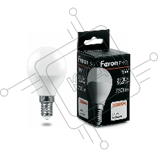 Лампа светодиодная FERON PRO LB-1409 (38077) 9 вт Е14 теплый матовый шар