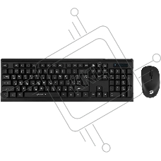 Комплект беспроводной клавиатура + мышь Oklick 230M черный 2.4ГГц Nano Receiver USB