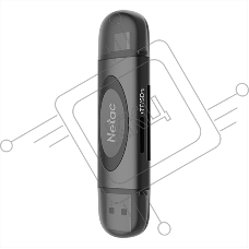 Кард-ридер Netac WK14/черный/Micro SD/Micro SDHC/Micro SDXC/SD/SDHC/SDXC/USB Type-A/USB Type-C/пластик