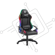 Кресло игровое Defender Factor X RGB, черный, класс 2, PU