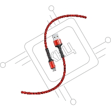 Кабель Smartbuy S26 MicroUSB красный, 3 А, QC, нейл.,1 м