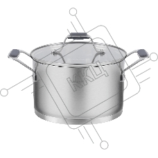 Кастрюля Maunfeld Madison MF40MS01CR из нержавеющей стали со стеклянной крышкой, 20см, 3,6л.