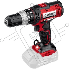 Дрель-шуруповерт аккумуляторная ЗУБР ДШУ-185, Аккумуляторный, 18В, Без АКБ и ЗУ, Ударный