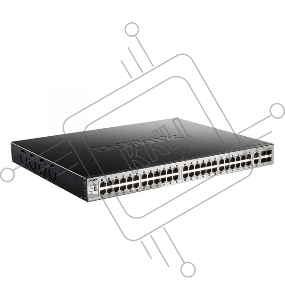 Коммутатор D-Link DGS-3130-54PS/B2A, PROJ L2+ Managed Switch with 48 10/100/1000Base-T ports and 2 10GBase-T ports and 4 10GBase-X SFP+ ports (48 PoE ports 802.3af/802.3at (30 W), PoE Budget 370W, PoE Budget wit