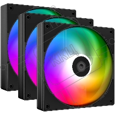 Вентилятор для корпуса ID-COOLING AS-120-ARGB-K TRIO (3 pcs, 120мм, 2000rpm, 58.0 CFM, 27.2 дБ, PWM 4-pin, ARGB, черный) (AS-120-ARGB-K TRIO)