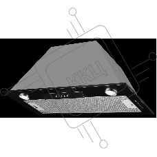 Вытяжка встраиваемая Kuppersberg Inlinea 70 BX черный/нержавеющая сталь, 70 см, 1300 куб. м/ч, 41 дБ