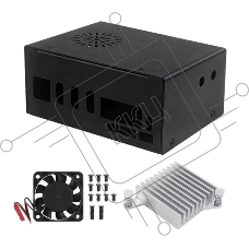 Компьютерный корпус Orange pi 5 plus metal case + heatsink +fan, Type 1