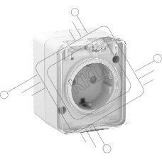 Розетка 1-м ОП AtlasDesign Profi54 16А IP54 250В с заземл. защ. шторки белый SchE ATN540145