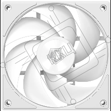 Вентилятор для корпуса ID-COOLING AF-1230-W белый, 120 мм, 2000 об/мин, 31.1 дБ, 4 pin