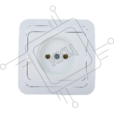 Розетка 1-м СП Mimoza 16А IP20 без заземл. керам. бел./бел. Makel 12002