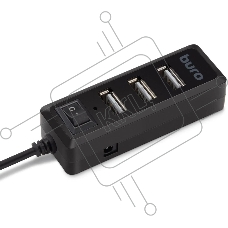 USB-концентратор Buro BU-HUB4-0.5L-U2.0, USB 2.0, USB 4 порта, USB