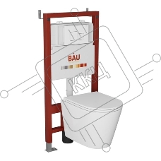 Комплект BAU 6 в 1: инсталляция BAU PRO, унитаз подвесной торнадо Bau Nimb Hurricane-2, сиденье дюропласт микролифт, кнопка смыва BAU Soul, белая