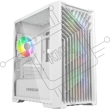 Компьютерный корпус Powercase Mistral Micro X4W, Tempered Glass, 4х 120mm 5-color fan, белый, mATX (CMMXW-L4)