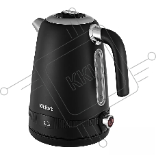 Чайник электрический Kitfort KT-6121-1 1.7л. 2200Вт черный (корпус: нержавеющая сталь/пластик)