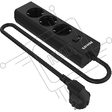 Сетевой фильтр Philips CHP2135BB/51, 3м, 3 розетки, черный