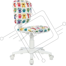 Кресло детское Бюрократ CH-W204NX белый монстры крестов. пластик пластик белый Кресло детское Бюрократ CH-W204NX белый монстры крестов. пластик пластик белый