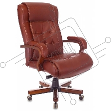 Кресло руководителя Бюрократ T-9926WALNUT светло-коричневый Leather Eichel, кожа, крестовина металл/дерево Кресло руководителя Бюрократ T-9926WALNUT светло-коричневый Leather Eichel, кожа, крестовина металл/дерево