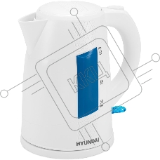 Чайник электрический Hyundai HYK-P2407 1.7л. 2200Вт белый/голубой (корпус: пластик)