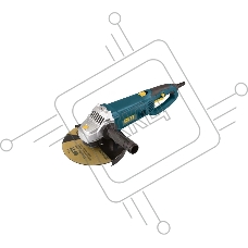Углошлифовальная машина FIT AG-230/2200, 2200 Вт, 6000 об/мин, КлК 230 мм, 4,6 кг, б/с щеток, рез.накл., плав.пуск, повор., коробка