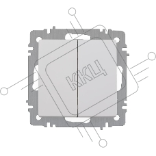 Выключатель Intro Accent 6-104-01 двойн. 10А-250В IP20 СУ AL/CU белый Б0063452