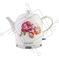 Чайник электрический Galaxy Line GL 0503 белый, керамический корпус, 1400 Вт, 1,4 л, индикатор работы, указатель максимального уровня воды