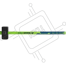 Кувалда Сибртех 9000 г, фибергласовая обрезиненная рукоятка