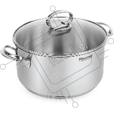 Кастрюля Rondell Zart RDS-1227, 5.1л,24см, с крышкой, стальной