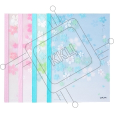 Тетрадь Deli SAKURA WA540, A5, 40л, линейка, ассорти