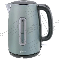 Чайник электрический Midea MK-8025 1.7л. 2200Вт серый корпус: стекло/металл/пластик