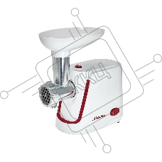 Мясорубка электрическая АКСИНЬЯ КС-2002 белый, 2000 Вт, 1.7 кг/мин, реверс, защита от перегрузки, насадки - 5