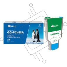 Картридж струйный G&G GG-P2V68A 730 голубой (300 мл) для HP DJ T1600/T1700/T2600 Картридж струйный G&G GG-P2V68A 730 голубой (300 мл) для HP DJ T1600/T1700/T2600