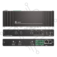 Коммутатор KRAMER SWT3-21-H [20-80593090] 2х1 HDMI с автоматическим переключением; коммутация по наличию сигнала, поддержка 4K60 4:4:4, CEC, деэмбедирование аудио, PoE