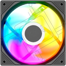 Вентилятор для корпуса Powercase (M53-12 ARGB) черный 120x120x25мм (PWM, 100шт./кор, 4pin PWM (M+F)+ 3pin ARGB (M+F), 600-1800±10% об/мин) Bulk