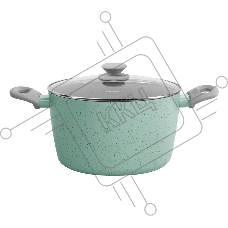 Кастрюля Maunfeld HELGA MCS57FA05FS из кованого алюминия со стеклянной крышкой, 24 см, 5,7 л.