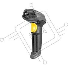Сканер штрих-кода ручной Mindeo MD6600-HD_stand 2D имидж, проводной, подставка в комплекте, 100 скан/сек, USB, серый