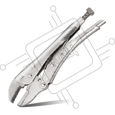 Зажимные клещи с прямыми губками Deli DL109010 220мм, рабочий ход 65мм, регулировочный винт