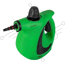 Универсальный ручной отпариватель-пароочиститель Endever Odyssey Q-463, зеленый/черный, мощность 1100 Вт, давление 3,5 бар,производ. 35 г/мин, 6 шт/уп