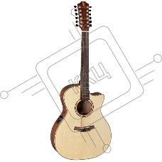 Электроакустическая гитара BATON ROUGE AR61S/ACEC-12 Кол-во струн: 12, верхняя дека: ель, корпус: махагон, гриф: махагон, накладка грифа: овангкол, 20 ладов, звукосниматель: Cole Clark PG3mk2, цвет: натуральный