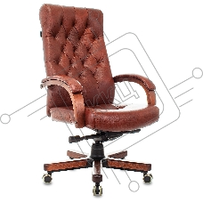 Кресло руководителя Бюрократ T-9928WALNUT светло-коричневый Leather Eichel, кожа, крестов. металл/дерево Кресло руководителя Бюрократ T-9928WALNUT светло-коричневый Leather Eichel, кожа, крестов. металл/дерево