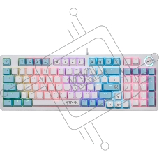 Клавиатура Defender Hawk GK-418 (45421) проводная, USB, белый + голубой