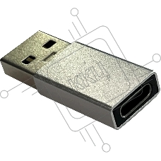 Адаптер Buro ver2.0 USB A(m) USB Type-C (f) серебристый