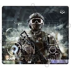 Игровой коврик для мыши (230 х 200 х 2 мм, ткань, резина) SVEN MP-G01S Soldier