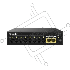 Коммутатор Tenda S110GPC, 8×100 Мбит/с PoE + 2×1 Гбит/с, неуправляемый