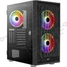 Компьютерный корпус Aerocool / Formula Graphite-G-BK-v2 черный без БП ATX 3x140мм 2xUSB 3.0 audio
