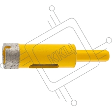 Сверло алмазное по керамограниту Denzel 18 мм, мокрое резание, 6-гранный хвостовик