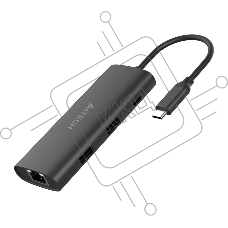 Разветвитель USB-C A4Tech DST-80C 2порт. серый